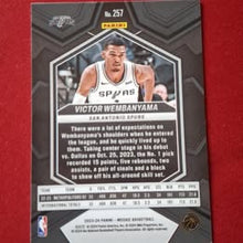 Load image into Gallery viewer, 2023 Mosiac Victor Wembanyama NBA Debut #257 S.A. Spurs TRACKING IS INCLUDED