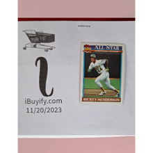 Load image into Gallery viewer, 1991 Topps 40th Rickey Henderson All-Star #391 Oakland A's HOF SHIPPING IS INCLUDED
