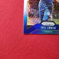 Load image into Gallery viewer, 2019 Prizm Joel Embiid Red White & Blue Prizm #199 Kansas Jayhawks 76ers SHIPPING IS INCLUDED