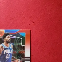 Load image into Gallery viewer, 2019 Prizm Joel Embiid Red White & Blue Prizm #199 Kansas Jayhawks 76ers SHIPPING IS INCLUDED