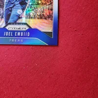 Load image into Gallery viewer, 2019 Prizm Joel Embiid Red White & Blue Prizm #199 Kansas Jayhawks 76ers SHIPPING IS INCLUDED