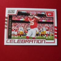 Load image into Gallery viewer, 2022 Score Patrick Mahomes II Celebration #C-PM KC Chiefs Texas Tech Red Raiders SHIPPING IS INCLUDED