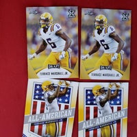 Load image into Gallery viewer, Terrace Marshall Jr. Leaf RC Lot (4 cards) LSU Tigers Carolina Panthers SHIPPED AND IN-HOUSE INSURED