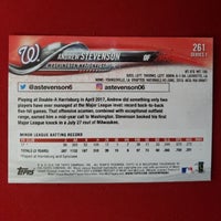 Load image into Gallery viewer, 2018 Topps Andrew Stevenson RC #261 Washington Nationals SHIPPING INCLUDED