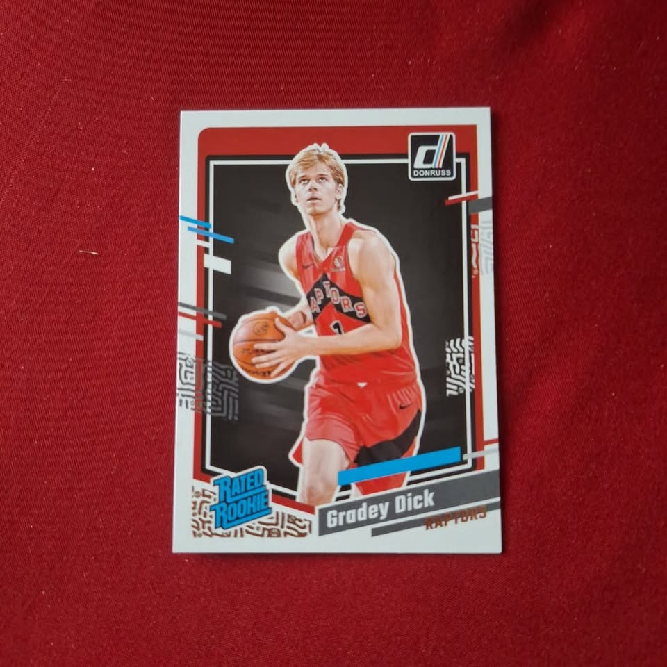 2024 Donruss Gradey Dick rated rookie #247 Toronto Raptors SHIPPING IS INCLUDED