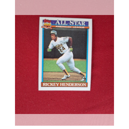 1991 Topps 40th Rickey Henderson All-Star #391 Oakland A's HOF SHIPPING IS INCLUDED