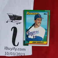 Load image into Gallery viewer, 1990 Topps #331 Juan Gonzalez RC #331 Texas Rangers HOF SHIPPING IS INCLUDED
