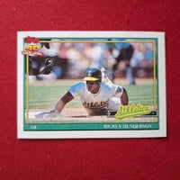 Load image into Gallery viewer, 1991 Topps 40th Rickey Henderson #670 Oakland A&#39;s HOF SHIPPING IS INCLUDED
