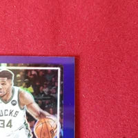Load image into Gallery viewer, 2023 Optic Giannis Antetokounmpo #75 Purple Prizm Bucks SHIPPING IS INCLUDED
