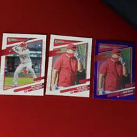 Mike Trout 2021 Donruss Halo Purple Lot (3 Cards) L.A. Angels