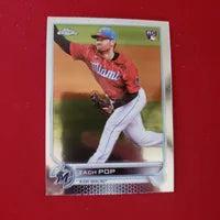 2021 Topps Chrome Zach Pop RC #41 Miami Marlins SHIPPING IS INCLUDED