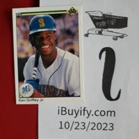 Load image into Gallery viewer, Rare spelling ERROR &quot;SIMULTANIOUSLY&quot; 1990 Upper Deck Ken Griffey Jr #156 Seattle Mariners SHIPPING IS INCLUDED
