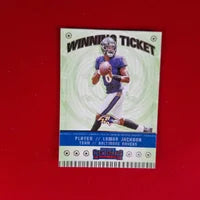 Load image into Gallery viewer, 2020 Contenders Lamar Jackson Winning Ticket #WT4 Louisville Cardinals/Ravens SHIPPING IS INCLUDED
