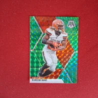 Load image into Gallery viewer, 2020 Mosiac Kareem Hunt Green Prizm Tulane Rockets Browns SHIPPING IS INCLUDED
