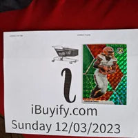 Load image into Gallery viewer, 2020 Mosiac Kareem Hunt Green Prizm Tulane Rockets Browns SHIPPING IS INCLUDED
