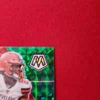 Load image into Gallery viewer, 2020 Mosiac Kareem Hunt Green Prizm Tulane Rockets Browns SHIPPING IS INCLUDED
