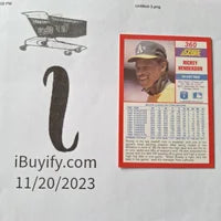 Load image into Gallery viewer, 1990 Score Rickey Henderson #360 Oakland A&#39;s HOF SHIPPING IS INCLUDED
