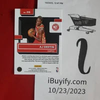 Load image into Gallery viewer, 2023 Donruss AJ Griffin Rated Rookie #216 Duke Blue Devils Atlanta Hawks SHIPPING IS INCLUDED
