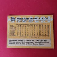 Load image into Gallery viewer, 1988 Topps Mike Greenwell Gold Cup RC #493 Boston Red Sox SHIPPING IS INCLUDED
