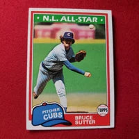 Load image into Gallery viewer, 1981 Topps Bruce Sutter N.L. All-Star #590 Chicago Cubs HOF SHIPPING IS INCLUDED
