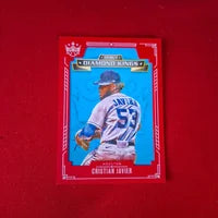 Load image into Gallery viewer, 2021 Diamond Kings Debut Cristian Javier Red Frame #DDK-HA Houston Astros SHIPPING IS INCLUDED
