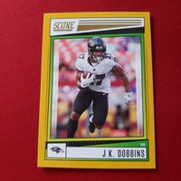 2022 Score J.K. Dobbins #185 Yellow Ohio St Buckeyes/Ravens SHIPPING IS INCLUDED