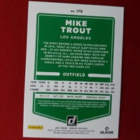 Load image into Gallery viewer, 2021 Donruss Mike Trout face mask variant Holo Purple SHIPPING IS INCLUDED
