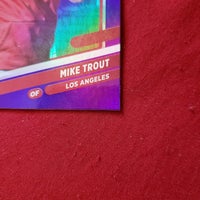 Load image into Gallery viewer, 2021 Donruss Mike Trout face mask variant Holo Purple SHIPPING IS INCLUDED
