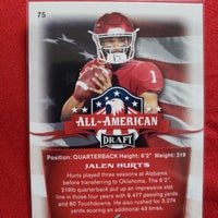 Load image into Gallery viewer, 2020 Leaf Draft All-American Jalen Hurts RC #7 Oklahoma Sooners/Philadelphia Eagles SHIPPING INCLUDED
