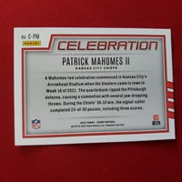 Load image into Gallery viewer, 2022 Score Patrick Mahomes II Celebration #C-PM KC Chiefs Texas Tech Red Raiders SHIPPING IS INCLUDED

