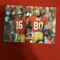 Load image into Gallery viewer, 1993 Pro Line Joe Montana #565 San Francisco 49ers HOF W/ Jerry Rice Flawless SHIPPED AND INSURED
