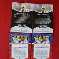 Load image into Gallery viewer, Terrace Marshall Jr. Leaf RC Lot (4 cards) LSU Tigers Carolina Panthers SHIPPED AND IN-HOUSE INSURED
