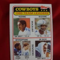 1981 Topps Cowboys Team Leaders W/ Dorsett and Tony Hill SHIPPING IS INCLUDED