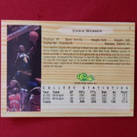 Load image into Gallery viewer, 1993 Classic Chris Webber RC #1 Michigan Wolverines HOF SHIPPING INCLUDED
