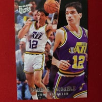 Load image into Gallery viewer, 1994 Fleer Ultra John Stockton Double Trouble Utah Jazz HOF SHIPPING IS INCLUDED
