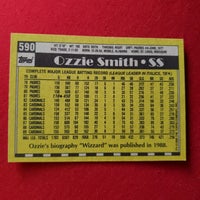 Load image into Gallery viewer, 1990 Topps Ozzie Smith #590 Cardinals HOF SHIPPING IS INCLUDED
