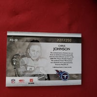 Load image into Gallery viewer, 2008 Leaf Rookies &amp; Stars Chris Johnson Freshman Orientation Patch SP /250 RC Tennessee Titans SHIPPING INCLUDED
