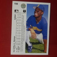 Load image into Gallery viewer, Rare spelling ERROR &quot;SIMULTANIOUSLY&quot; 1990 Upper Deck Ken Griffey Jr #156 Seattle Mariners SHIPPING IS INCLUDED

