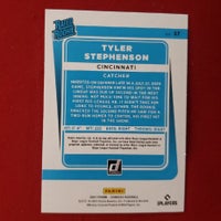Load image into Gallery viewer, 2021 Donruss Tyler Stephenson Rated Rookie Holo Purple #57 Cincinnati Reds SHIPPING INCLUDED
