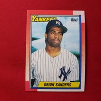 Load image into Gallery viewer, 1990 Topps Deion Sanders #61 New York Yankees SHIPPING ALWAYS INCLUDED
