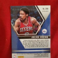 Load image into Gallery viewer, 2020 Mosiac Julius Erving #288 Green Prizm 76ers HOF SHIPPING IS INCLUDED

