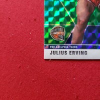Load image into Gallery viewer, 2020 Mosiac Julius Erving #288 Green Prizm 76ers HOF SHIPPING IS INCLUDED
