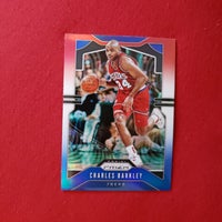 Load image into Gallery viewer, 2020 Prizm Charles Barkley Red, White &amp; Blue #2 76ers HOF SHIPPING IS INCLUDED
