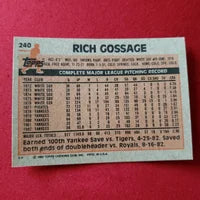 Load image into Gallery viewer, 1983 Topps Rich &quot;Goose&quot; Gossage #240 Yankees HOF SHIPPING IS INCLUDED

