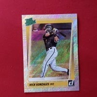 Load image into Gallery viewer, 2021 Donruss Nick Gonzales Rated Prospect Rapture Parallel Pirates SHIPPING IS INCLUDED

