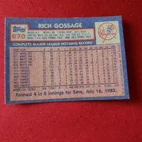 Load image into Gallery viewer, 1984 Topps Rich &quot;Goose&quot; Gossage #670 New York Yankees HOF SHIPPING IS INCLUDED
