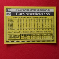 Load image into Gallery viewer, 1990 Topps Gary Sheffield RC #718 Brewers SHIPPING IS INCLUDED
