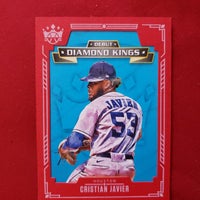 Load image into Gallery viewer, 2021 Diamond Kings Debut Cristian Javier Red Frame #DDK-HA Houston Astros SHIPPING IS INCLUDED
